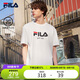 FILA 斐樂官方男女同款針織T恤2025年夏季純棉寬松休閑情侶短袖t恤