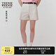Teenie Weenie小熊女裝簡約短褲2025夏季新款松弛老錢英倫風(fēng)休閑褲 白色 S