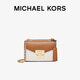 MICHAEL KORS禮物輕奢MK女包ROSE鏈條包 小號 香草白色/橡果棕色