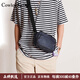 Cowley Keller斜挎包男帆布單肩包休閑男包時(shí)尚男士通勤郵差包防潑水考杜拉背包 不因藍(lán)-防潑水面料 22*6.5*15cm
