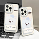 JCZS德國品牌歪頭西高地適用蘋果16手機殼iphone15promax卡通16plus情侶新款14 01透明天使眼-透明-歪頭西高地TS