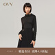 【黃金羊毛】OVV2022秋冬新款女裝美麗諾羊毛長袖打底衫T恤 黑色A2 M