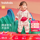 巴拉巴拉嬰兒連體衣新生兒哈衣爬服寶寶衣服2025新年季拜年服209125120203