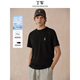 Teenie Weenie小熊男裝春夏新款短袖男簡(jiǎn)約科技涼感圓領(lǐng)寬松基礎短袖T恤上衣 黑色 XL (180)