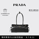 PRADA/普拉達(dá)【七夕禮物】女士Prada Bonnie中號(hào)牛皮革手提單肩包 黑色