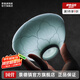 景德鎮(zhèn)（jdz）官方高溫陶瓷碗盤餐具組合無鉛純色高顏值吃飯碗碟喬遷之喜搬家 影青-4.5英寸飯碗*2