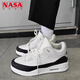 NASA XVVX男鞋氣墊跑步運(yùn)動(dòng)高幫小白鞋子男生新款潮流港風(fēng)厚底增高休閑板鞋 白黑 42（店長推薦）