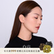 白嵐柳葉碧玉耳釘925銀耳飾耳墜女輕奢復(fù)古時尚設(shè)計感氣質(zhì)生日送老婆 柳葉碧玉耳釘