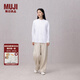 無印良品（MUJI）女式易干平紋盤扣襯衫女士襯衣外套內(nèi)搭春季款長袖新中式女裝上衣 白色 L （165/88A）