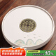 初伍茶盤家用辦公會(huì)客國(guó)潮風(fēng)茶具茶托盤圓型客廳陶瓷功夫茶臺(tái)干泡盤