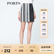 PORTS寶姿  新品商場(chǎng)同款女裝經(jīng)典LOGO提花包臀半裙SN8S018HFD060 白/黑色 S (4)