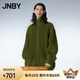 JNBY/江南布衣秋冬針織衫女全羊毛寬松開襟中長款高領(lǐng)5N0312580 351/青芥 L