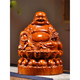 花梨木雕風(fēng)水鎮(zhèn)宅彌勒佛像擺件元寶坐蓮笑佛實(shí)木質(zhì)雕刻家居送禮 高15CM花梨木彌勒佛