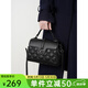 曼芙妮（MANFUNI）包包女士2024新款通勤真皮女包大容量媽媽包斜挎包高級(jí)感手提包 黑色