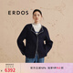 ERDOS 寬松廓形外套簡約優(yōu)雅時(shí)尚羊絨雙面毛呢女毛呢短外套 水墨藍(lán) 165/84A/M