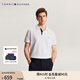 TOMMY HILFIGER【LOGO門襟】夏季男裝商務(wù)休閑純色翻領(lǐng)短袖T恤POLO衫34753 白色YBR M （推薦：135-150斤）