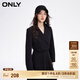 ONLY春夏時尚簡約翻領(lǐng)直筒短款西裝牛仔外套女|124155001 J19 黑牛仔 160/80A/S