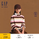 GAP【大小童同款】女童秋冬款撞色條紋毛衣兒童裝666924