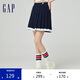 GAP女裝春秋時(shí)尚學(xué)院風(fēng)迷你百褶針織短裙減齡半身裙876133