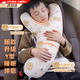 OLOME兒童車上睡覺神器車載抱枕頭長(zhǎng)途汽車安全帶后座后排副駕駛護(hù)頸枕 米白色快樂小熊 1個(gè) 【新款Y型出行睡眠伴侶】