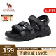 駱駝（CAMEL）2024夏季新款機能涼鞋輕盈軟彈透氣舒適情侶出行男鞋 G14M547611 黑色男 41