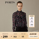 PORTS寶姿 新品女裝復(fù)古小立領(lǐng)長袖襯衫LN9B010JPS019 黑色印花 XS (2)