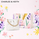 CHARLES&KEITH鏈條單肩腋下托特包流浪包包女包女友生日禮物CK2-20671559 White白色 M