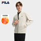 FILA 斐樂(lè )官方男子針織長(cháng)袖外套2025秋季新款時(shí)尚休閑商務(wù)行政棒球服 【加絨】雅灰-GY M 170/92A/M