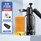 巨木 洗車噴泡沫器噴壺pa壺2升 專用手動打發(fā)加壓打泡噴液發(fā)生器套裝家用品 洗車液專用打扇形發(fā)泡神器 【套裝一】洗車噴壺+毛巾海綿