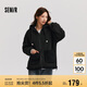 森馬（Semir）森馬外套女仿羊羔毛搖粒絨雙面穿連帽重磅夾克24新款109724108002
