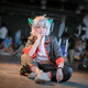 班達(dá)熊羅小黑cos服明日方舟周邊cosplay聯(lián)動(dòng)國風(fēng)角色扮演動(dòng)漫二次元禮物 C服+手套+尾巴+配飾+假發(fā) M