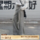 ONLY春夏時尚寬松高腰闊腿褲長褲牛仔褲女|124432065 J08 淺牛仔灰 M (165) 68A