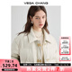 VEGA CHANG2025年冬新款啞光皮美拉德羽絨服女冬小個子外套ins 米色 S