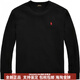 Polo Ralph Lauren拉夫勞倫純色平紋針織圓領(lǐng)長(zhǎng)袖T恤男款黑色 黑色 S