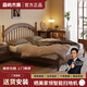 美式溫莎小戶(hù)型古風(fēng)實(shí)木床1.8米x2米現代法式簡(jiǎn)約主臥復古儲物床 實(shí)木床【顏色備注】 1.5*2米框架結構-標配靜音床板