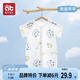 愛貝迪拉嬰兒衣服夏季薄款新生嬰幼兒睡衣外出男女寶寶空調(diào)短袖夏裝連體衣