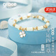 Grace Girl四葉草和田玉手鏈女高級(jí)感輕奢時(shí)尚飾品七夕情人節(jié)生日禮物送女友