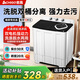 志高（CHIGO）半自動(dòng)洗衣機(jī)家用雙桶雙缸杠大容量半全自動(dòng)洗衣機(jī)雙筒波輪老式帶甩干脫水迷你小型出租房宿舍 17KG【洗10+脫7】強(qiáng)動(dòng)力電機(jī)+藍(lán)光潔凈