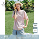 玖姿·安娜蔻【蜜意生活】活力減齡草莓提花短袖針織衫2025夏季新款 粉紅 M