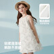 ASK JUNIOR女童連衣裙2025夏裝兒童裙子無袖薄款公主裙 白色 150