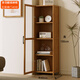 葉余臥室楠竹置物架簡(jiǎn)易書(shū)架落地客廳家用實(shí)木學(xué)生書(shū)柜多層收納架 40單門(mén)五層-