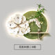 2025新款餐廳裝飾畫(huà)創(chuàng  )意掛鐘水培綠植客廳電視背景墻畫(huà)掛畫(huà)鐘表 B款 單層精雕+黑指針+玻璃瓶+仿真綠植 60x40【常規款不帶燈】布紋面
