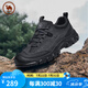 駱駝牌 運(yùn)動鞋男休閑戶外徒步登山鞋抓地厚底減震 P14A379617 黑色 44 