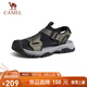 駱駝（CAMEL）戶外休閑魔術貼包頭洞洞沙灘運動涼鞋男 G14M076677 曙光綠/黑 42