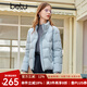 百圖betu女裝秋冬新款羽絨服輕薄短款時(shí)尚立領(lǐng)長(zhǎng)袖羽絨服2309T07 藍(lán)色 L