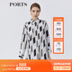 PORTS寶姿春夏新品女裝長袖襯衫LM8B034MPP120 奶白色印花 S (4)