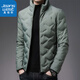 真維斯（Jeanswest）羽絨服男士短款外套上衣服冬季新款中青年白鴨絨時(shí)尚立領(lǐng)男士百搭 A221-2092軍綠色 2XL （140斤-155斤）