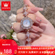 歐利時（OLEVS）瑞士認(rèn)證手表女鑲鉆美人魚表防水石英女士簡約氣質(zhì)腕表情人節(jié)禮物 女神+ 傾心玫白女表