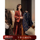 三吉黑花【金玉棠】國風(fēng)新中式外套女秋冬季獨特超好看大衣長(cháng)短款 朱紅長(cháng) M