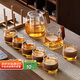 八千行2024新款茶具整套玻璃茶具功夫泡茶壺茶杯套裝辦公室家用喝茶
